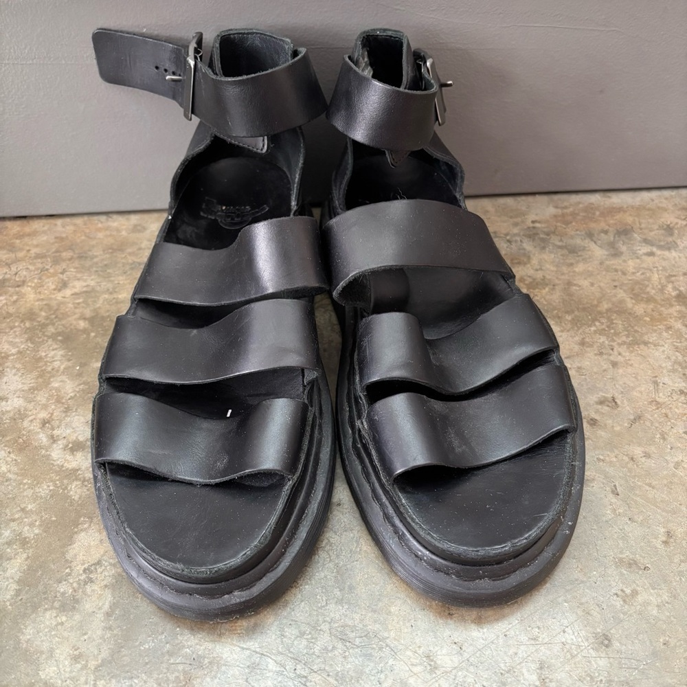 Dr. Martens Clarissa Black Leather Sandals